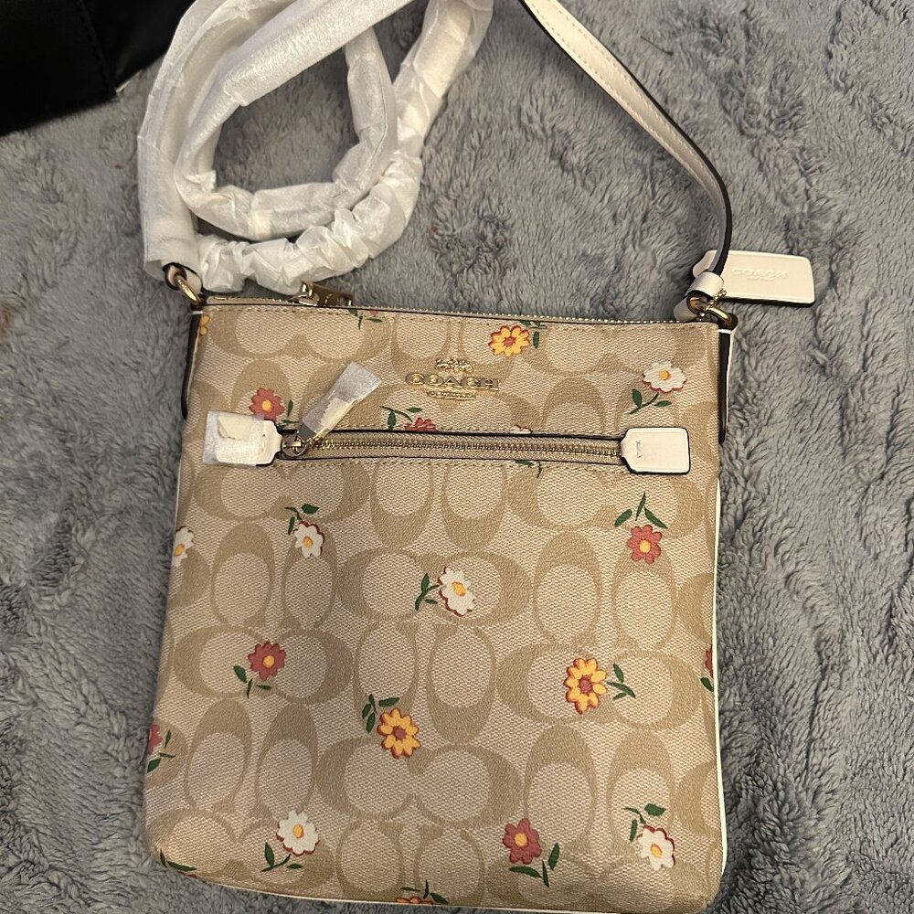 NEW COACH Womens Mini Rowan File Shoulder Crossbody Bag, Wallet, Card Holder Set - Picture 7 of 10